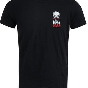 Boohoo MAN 1986 Vibes Pocket Print Crew Neck T-Shirt Black Size Medium NWT